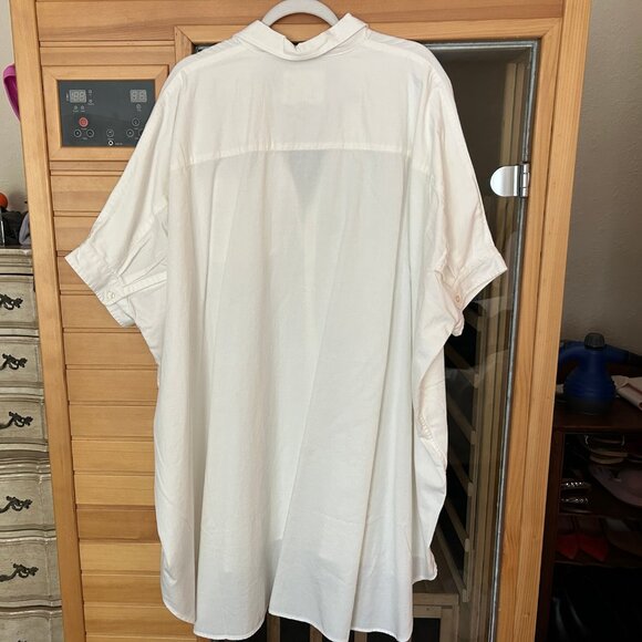 R13 Oversized Boxy Button Up Dress cotton white L - NWOT - Picture 6 of 14